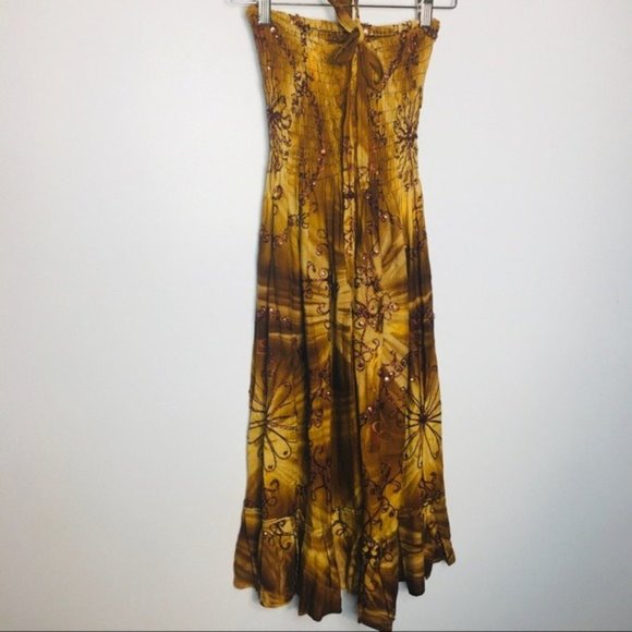 Vintage swim Cover Up sequined Halter top - Picture 8 of 10